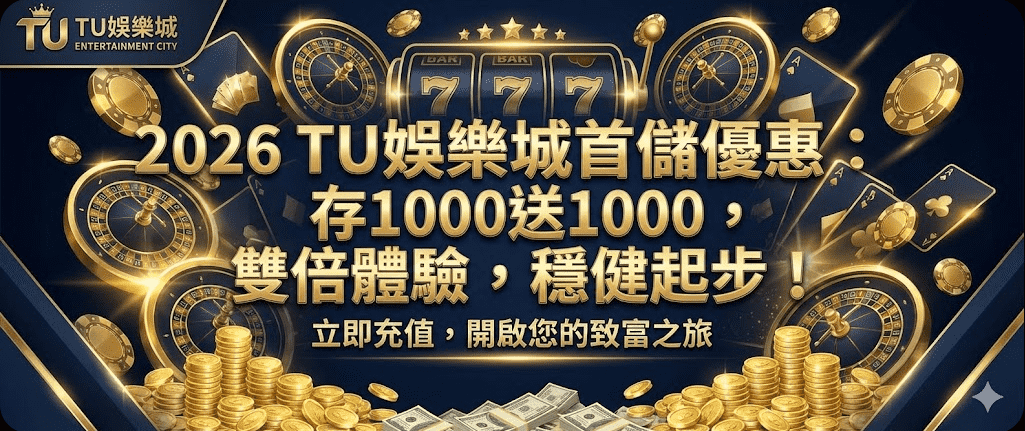 2026 TU首儲優惠:存1000送1000,雙倍體驗,穩健起步!TU首儲優惠